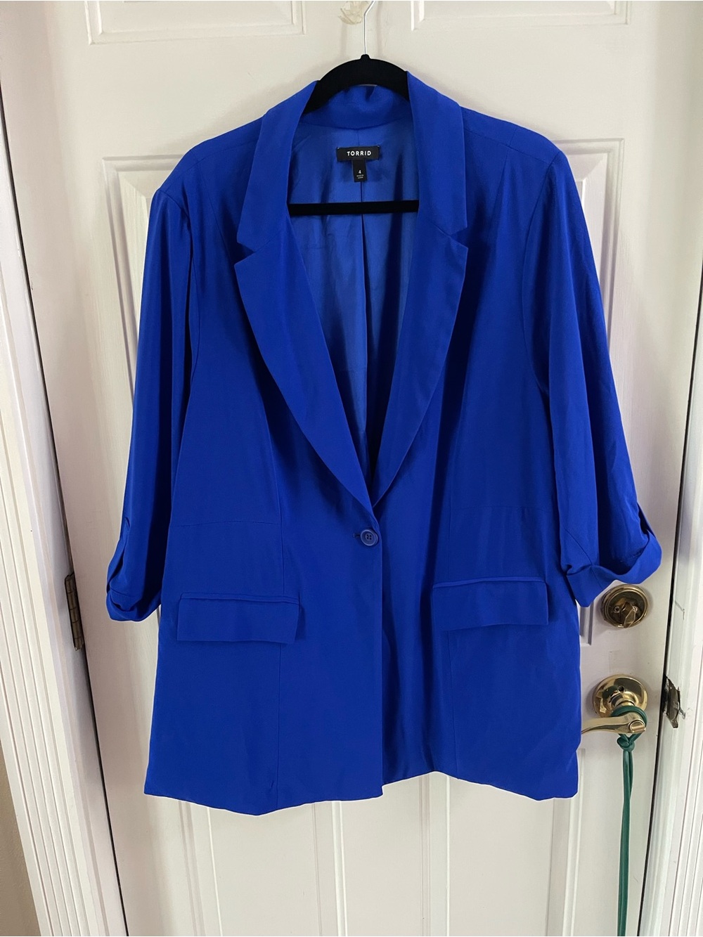 torrid Cobalt Blue Single-Button Blazer Jacket